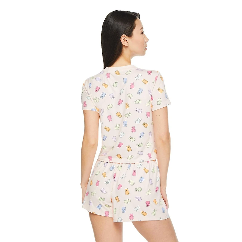 Pyjama 2 pièces avec short de nuit No Boundaries pour femmes