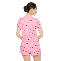 No Boundaries Women's Sleep Short 2-Piece Set