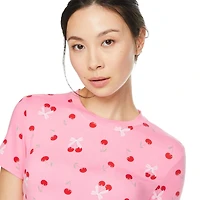 No Boundaries Women's Sleep Short 2-Piece Set