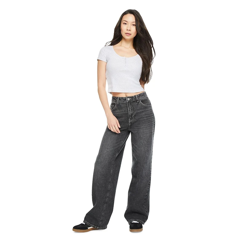 No Boundaries Women's Wide Leg Jean