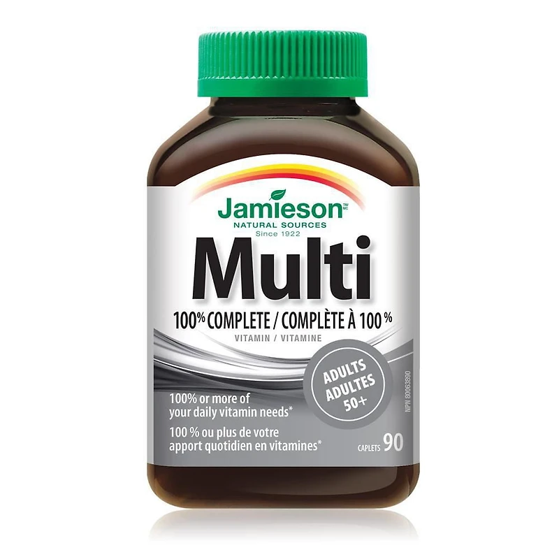 Jamieson 100% Complete Multivitamin Caplets for Adults 50+