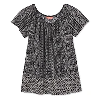 Iyla Women's Burnout Peasant Top
