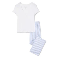 George Women's Rib Pajama 2-Piece Set