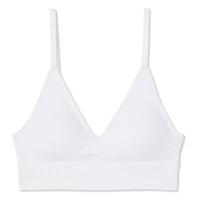 Soutien-gorge léger côtelé avec encolure en V George pour femmes Tailles P-TTG