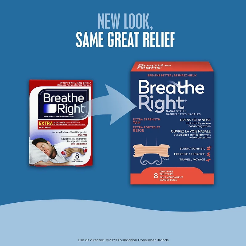 Breathe Right Nasal Strips Extra Tan