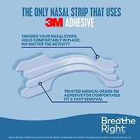 Breathe Right Nasal Strips Clear Large | Effective, drug-free and easy-to-apply, 30 Large Clear Strips