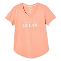 T-shirt de nuit avec encolure en V George pour femmes