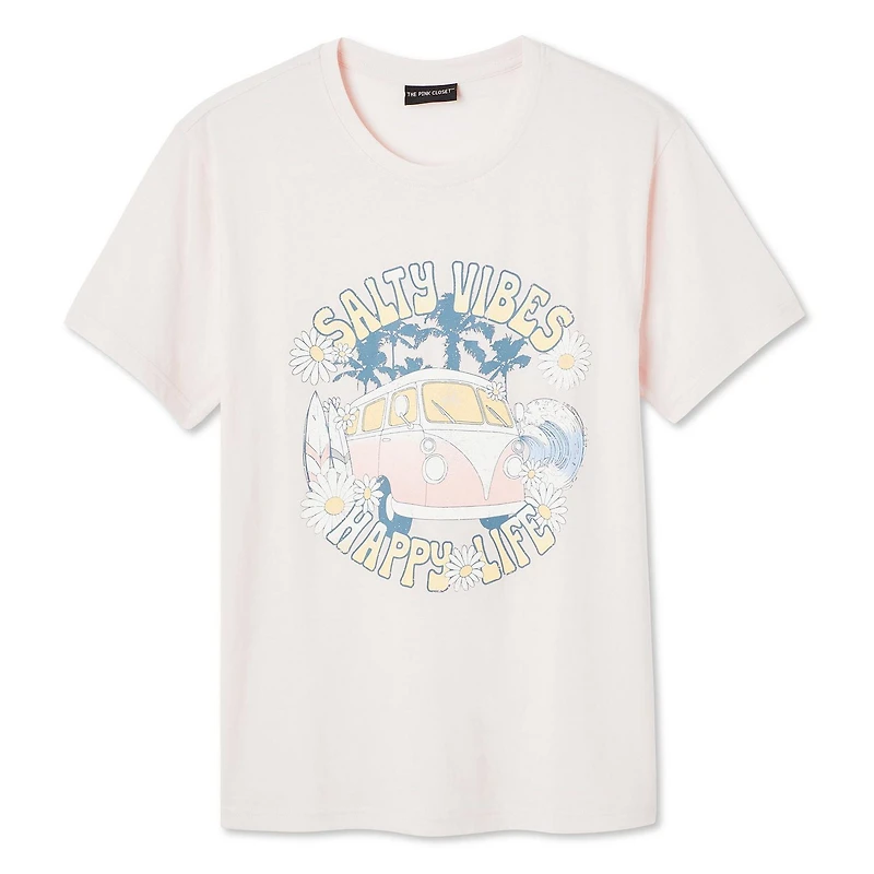 The Pink Closet Women's Boyfriend Fit Tee, Sizes XS-XL