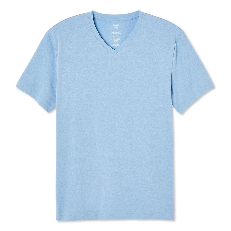 T-shirt extensible à encolure en V George pour hommes