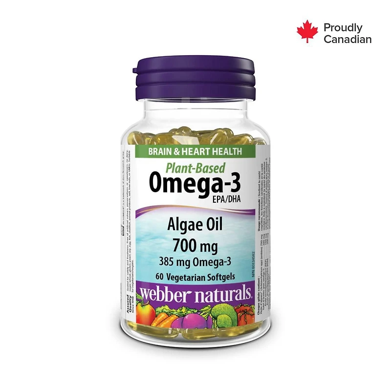 Webber Naturals Plant-Based Omega-3 Algae Oil 700 mg