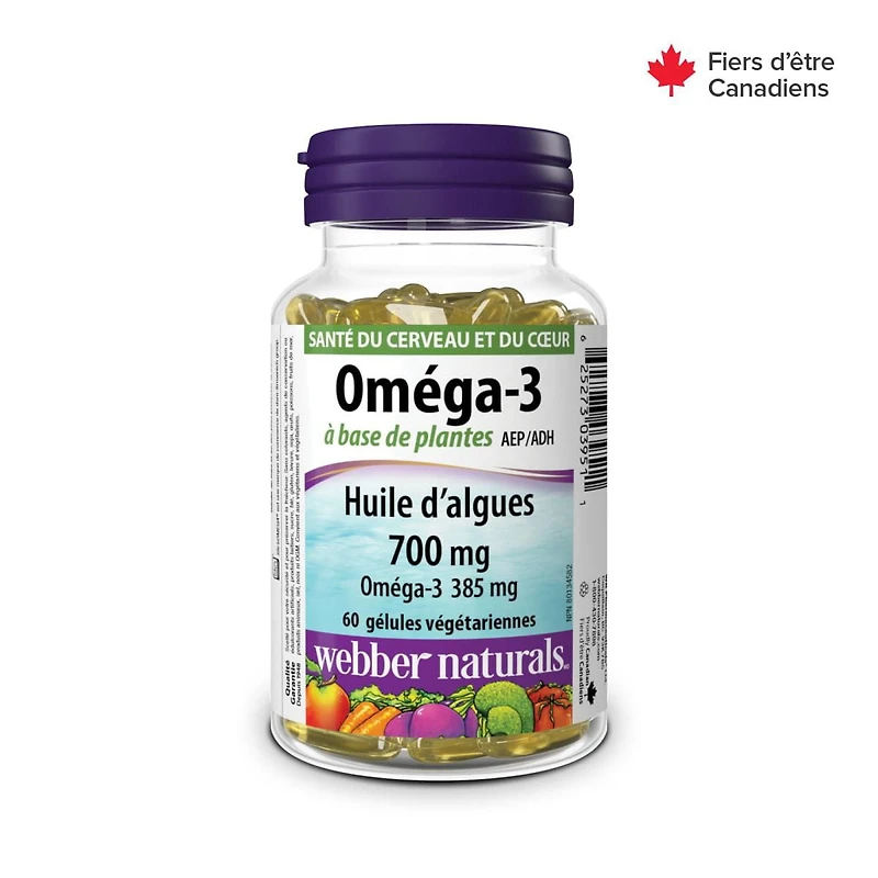 Webber Naturals Plant-Based Omega-3 Algae Oil 700 mg