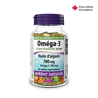 Webber Naturals Plant-Based Omega-3 Algae Oil 700 mg