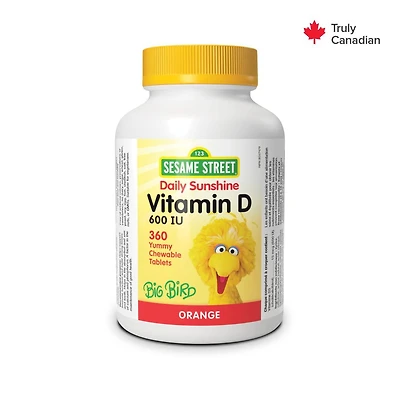 Sesame Street® Vitamin D3 600 IU Orange, 360 Chewable Tablets