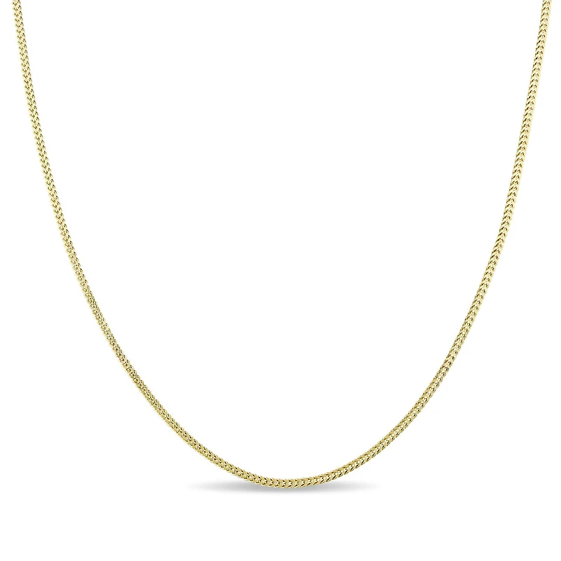 Collier Asteria à mailles Franco pour homme en or jaune 10K, 20 po
