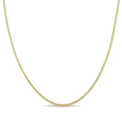 Collier Asteria à mailles Franco pour homme en or jaune 10K, 20 po