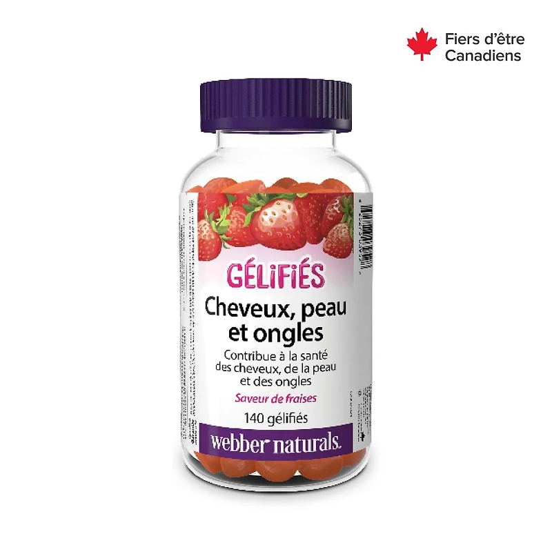 Webber Naturals Hair Skin Nails Gummies Strawberry