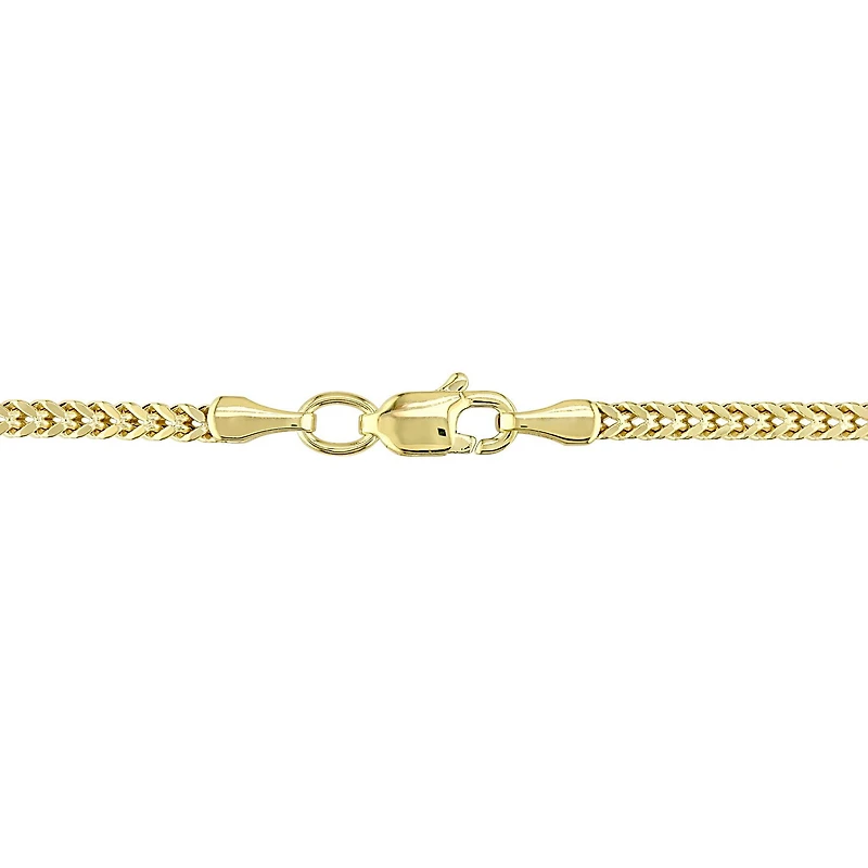 Collier Asteria à mailles Franco pour homme en or jaune 10K, 20 po
