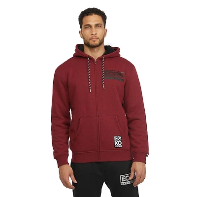 Sweat à capuche zippé ecko pour hommes