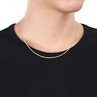 Collier Asteria à mailles Franco pour homme en or jaune 10K, 20 po