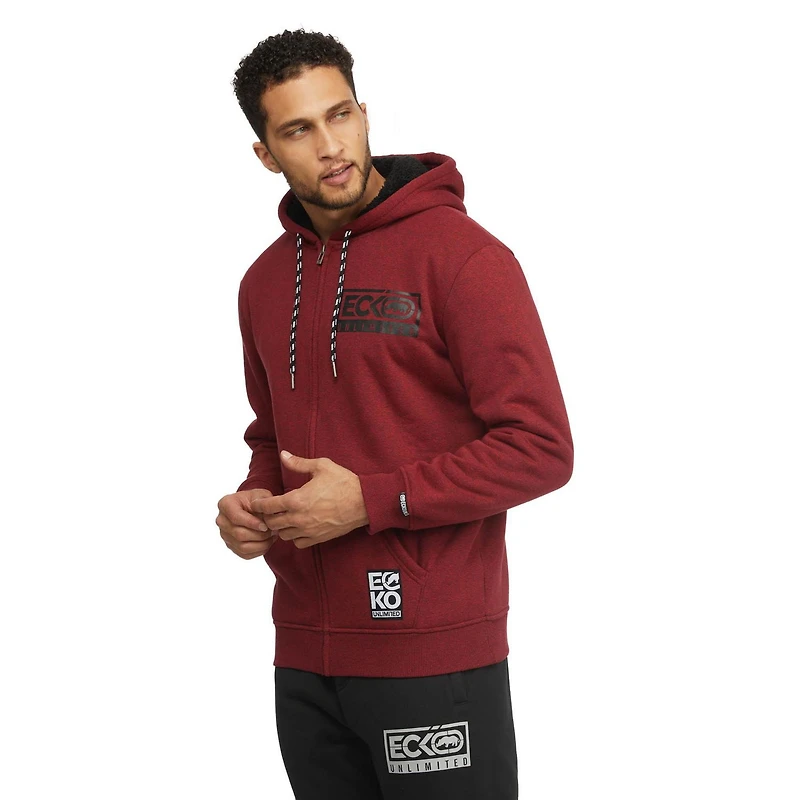 Sweat à capuche zippé ecko pour hommes