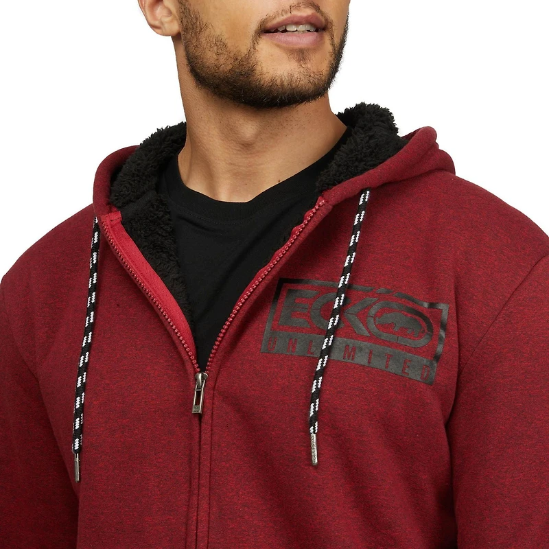 Sweat à capuche zippé ecko pour hommes