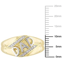 Miabella Diamond-Accent 10 K Yellow Gold Men's "Dad" Ring