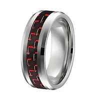 Men's Titanium Ring w/Carbon Fibre Inlay