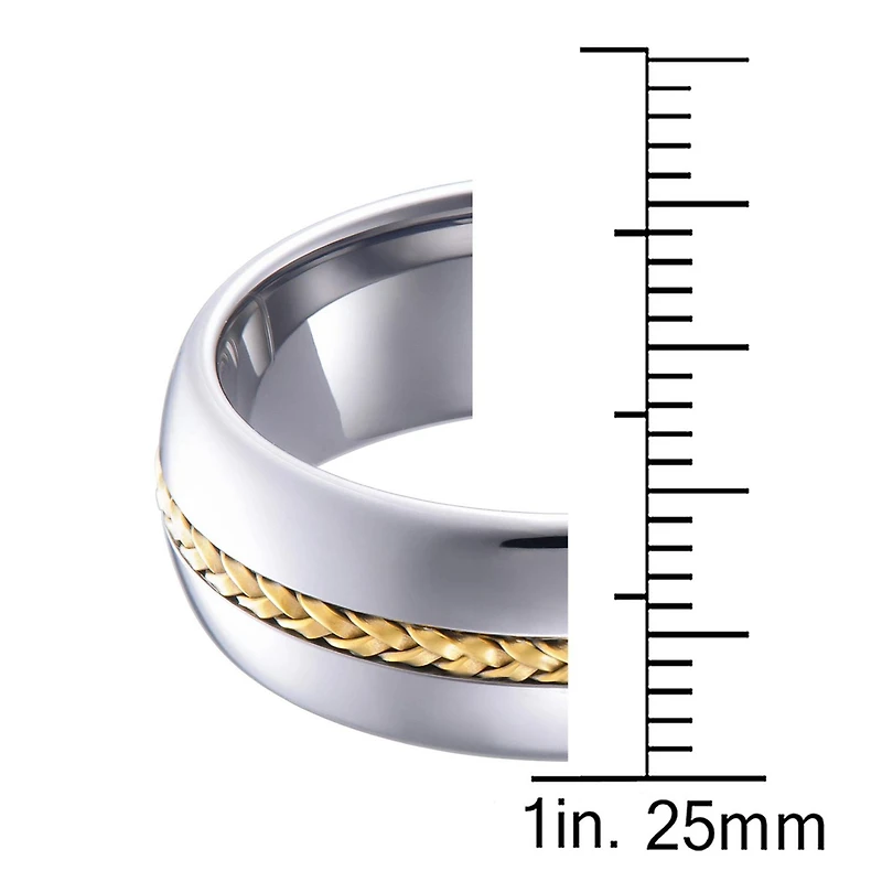 Anneau en tungstène pour hommes 8 mm