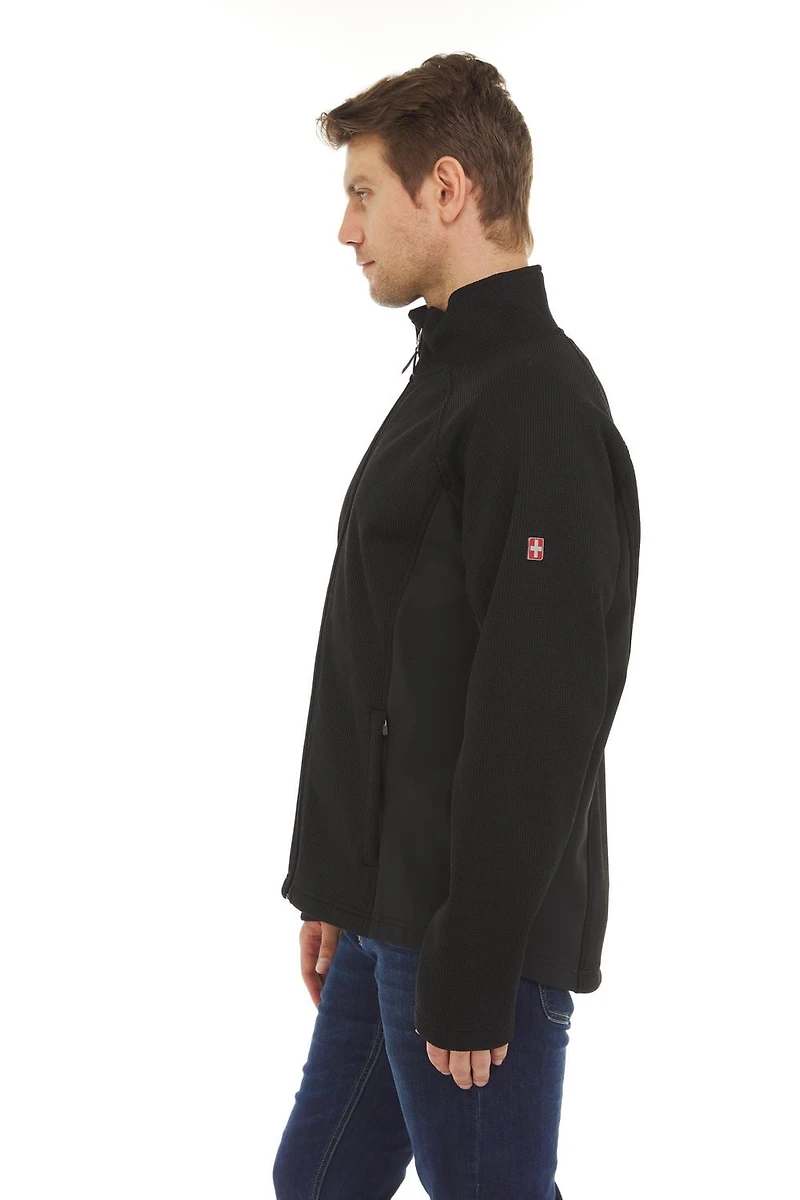 Swiss Tech Men's Sweater Knit Jacket