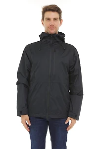 Swiss Tech Men's Hooded Waterproof Rain Jacket