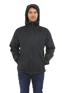 Swiss Tech Men's Hooded Waterproof Rain Jacket