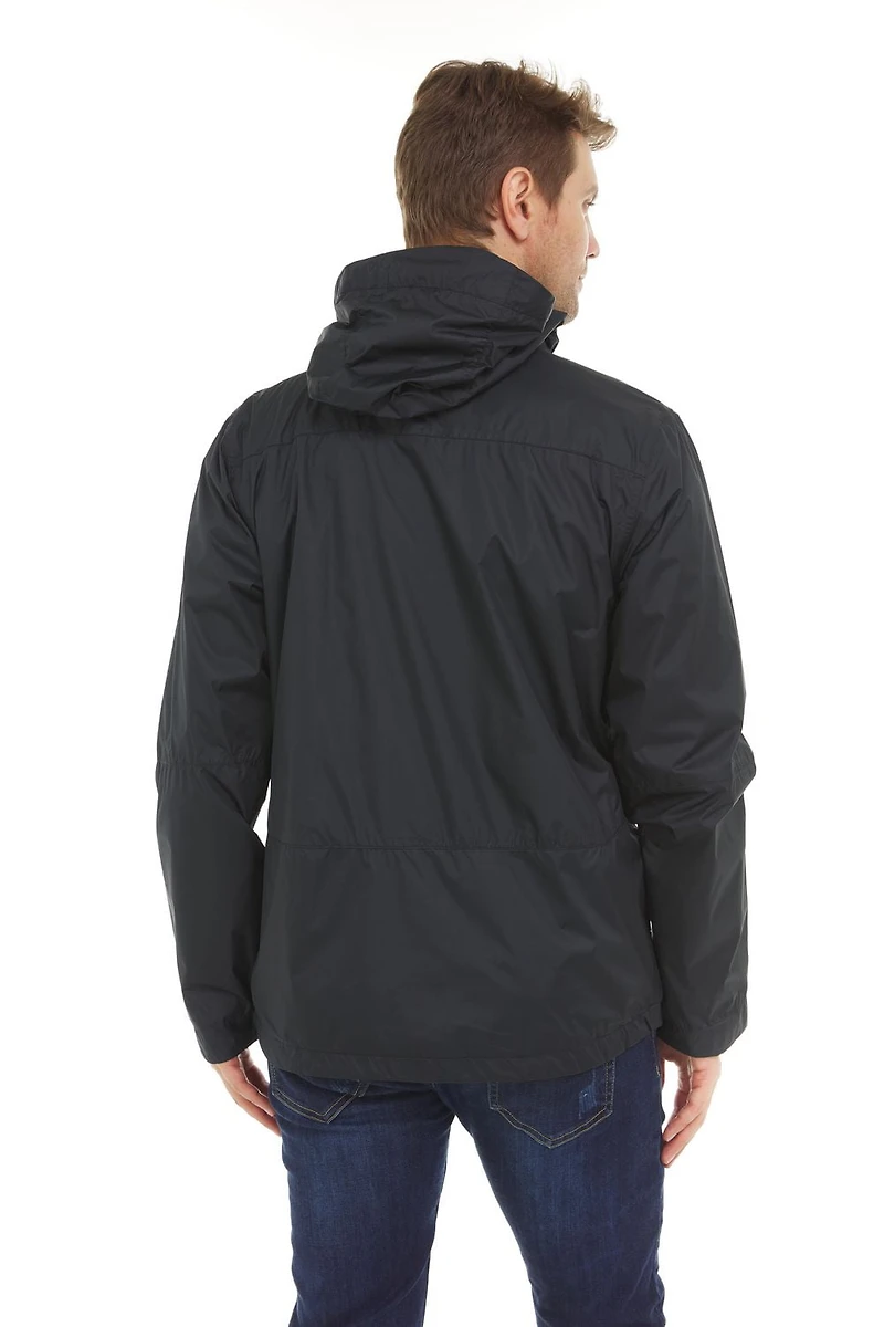 Swiss Tech Men's Hooded Waterproof Rain Jacket