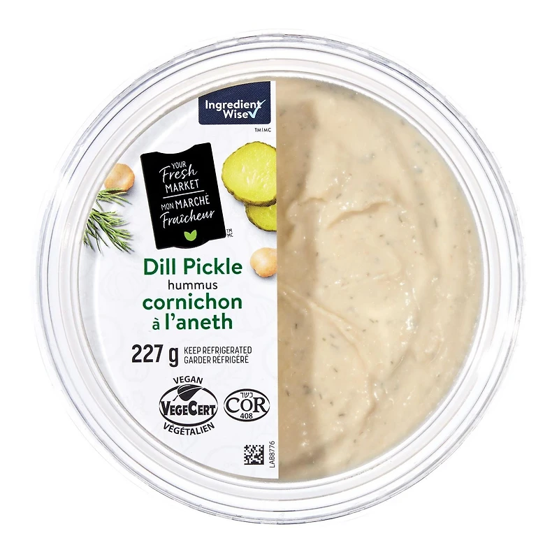 Hummus aux cornichons à l’aneth Mon marché fraîcheur 227 g