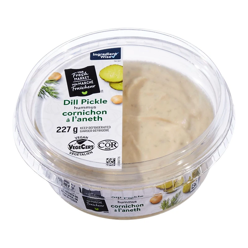 Hummus aux cornichons à l’aneth Mon marché fraîcheur 227 g