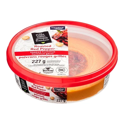Your Fresh Market Roasted Red Pepper Topped Hummus, 227 g