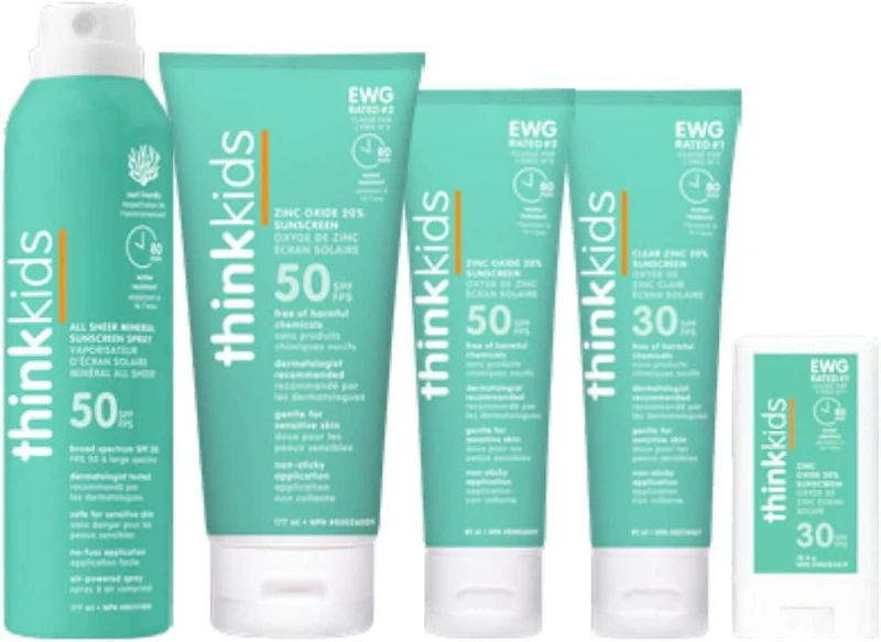 Think Kids Sunscreen SPF 50+, 3oz, Mineral Based Sunscreen, 89ml