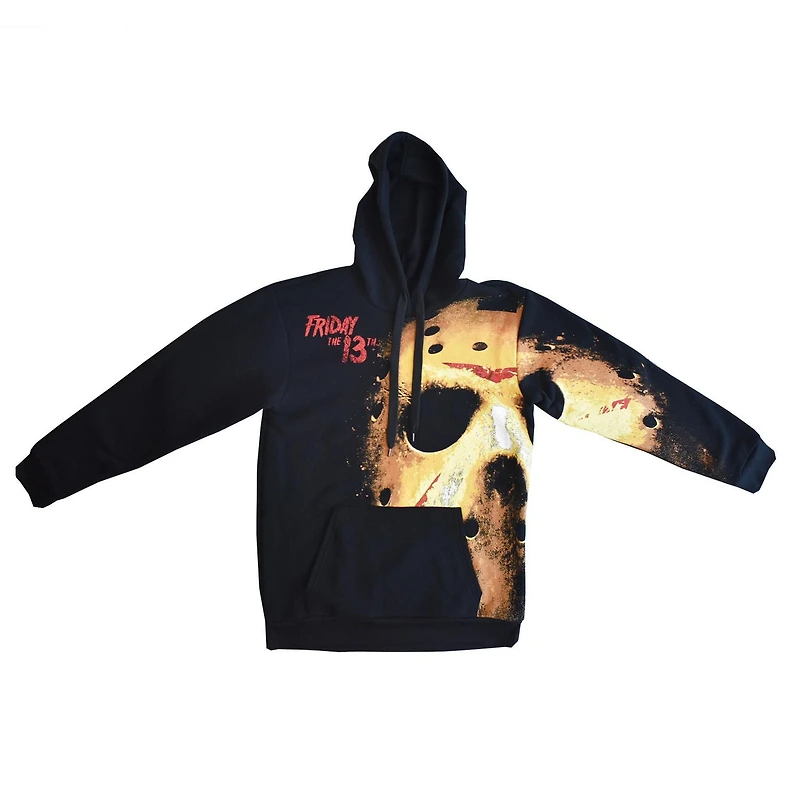 Chandail à capuchon à manches longues pour hommes Friday The 13th Jason Mask