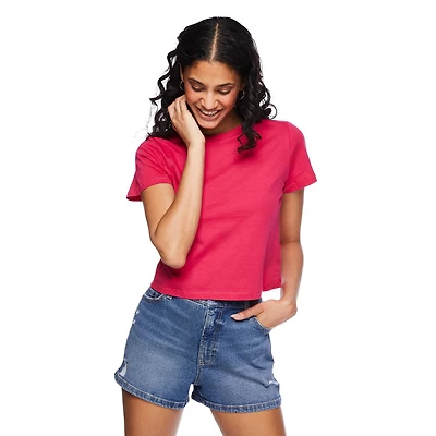 T-shirt raccourci George pour femmes Tailles TP–TTG