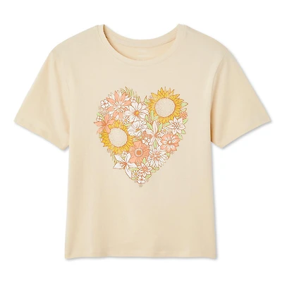 T-shirt avec imprimé graphique George pour filles Tailles TP–TG