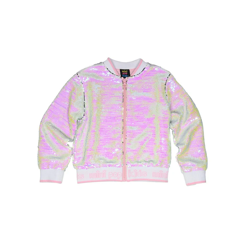 Veste en denim rose pour fille Mini Pop Kids Soda