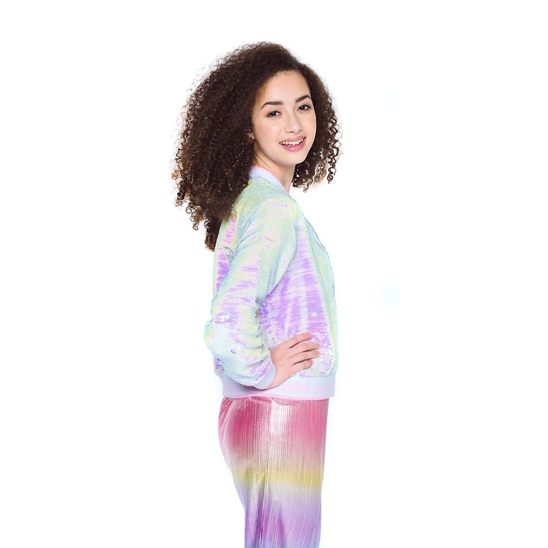 Veste en denim rose pour fille Mini Pop Kids Soda