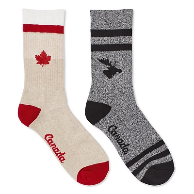 Canadiana Adult Gender Inclusive Cabin Socks 2-Pack