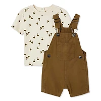 George Baby Boys' Denim Shortall 2-Piece Set