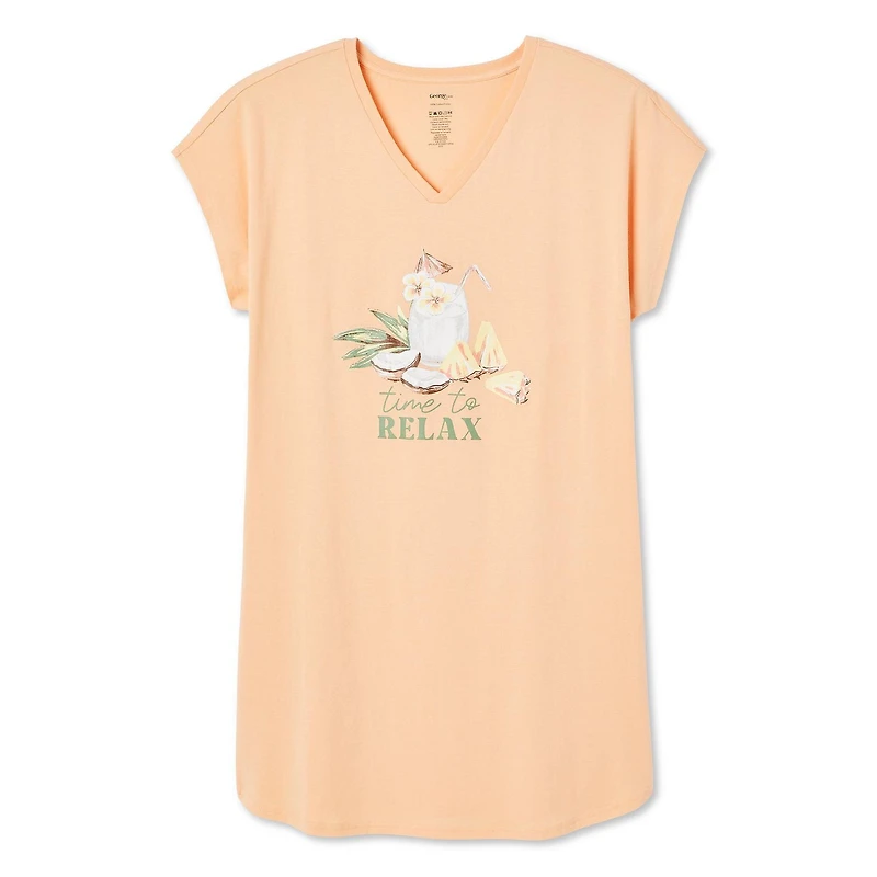 George Women's Plus V-Neckline Nightshirt