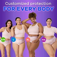 Always Discreet Adult Incontinence Underwear for Women and Postpartum Underwear, S/M, Up to 100% Bladder Leak Protection