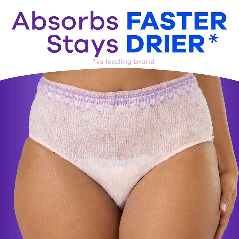 Always Discreet Adult Incontinence Underwear for Women and Postpartum Underwear, S/M, Up to 100% Bladder Leak Protection