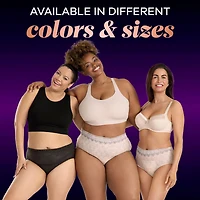 Always Discreet Boutique Incontinence and Postpartum Underwear for Women, Maximum Protection, L, Rosy