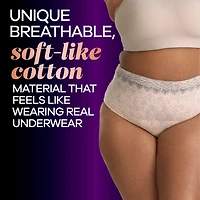 Always Discreet Boutique Incontinence and Postpartum Underwear for Women, Maximum Protection, L, Rosy