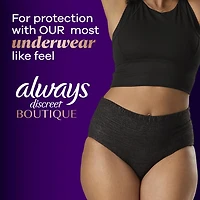 Culottes d’incontinence et de post-partum pour adultes Always Discreet, protègent jusqu’à 100 % contre les fuites urinaires, pour femmes, taille TTG, 17 culottes 17CT