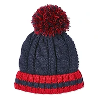 George Boys' Cable Knit Turn Cuff Toque with Pompom